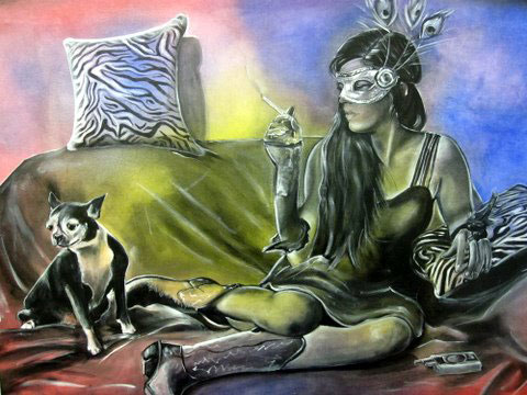 Self Portrait with Dog