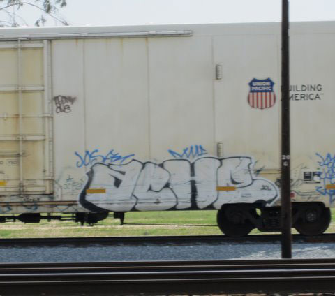 Tagged Railroad Car, Fresno CA, 2099