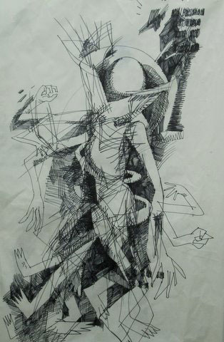 Drawing on the inside of Travis' door