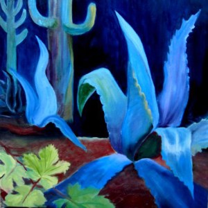 Agave Next to Grapevine