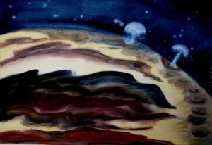 Titan, watercolor, 22" x 30"