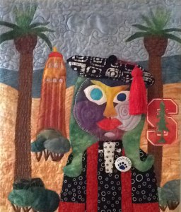 The Candidate, an art quilt, by Mary Fitzgibbons