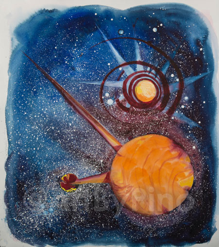 Future Home, by Mary P Williams. Framed (metal) with double matting $800